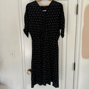 Tucker black silk dress size L